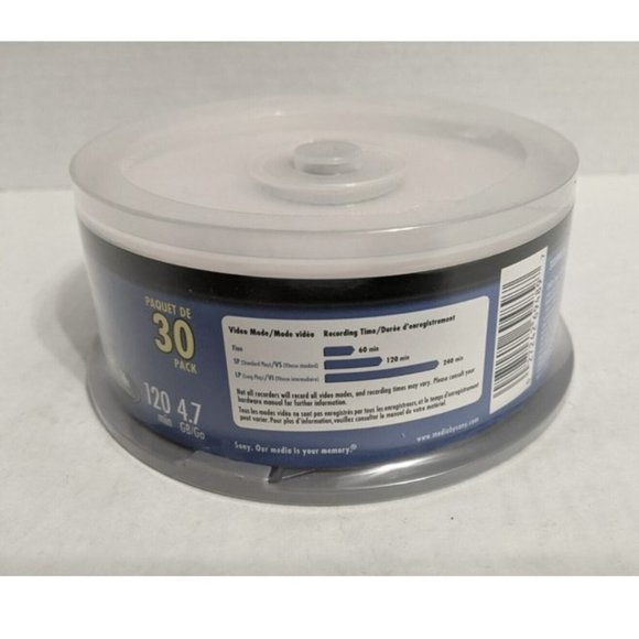 SONY DVD+R NEW SEALED 30-Pack Spindle Blank Media 4.7GB - 120 min - Picture 3 of 6